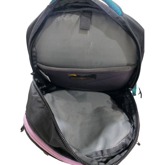 The North Face Borealis Backpack Black/Turquoise Laptop School Work Travel - Picture 6 of 8